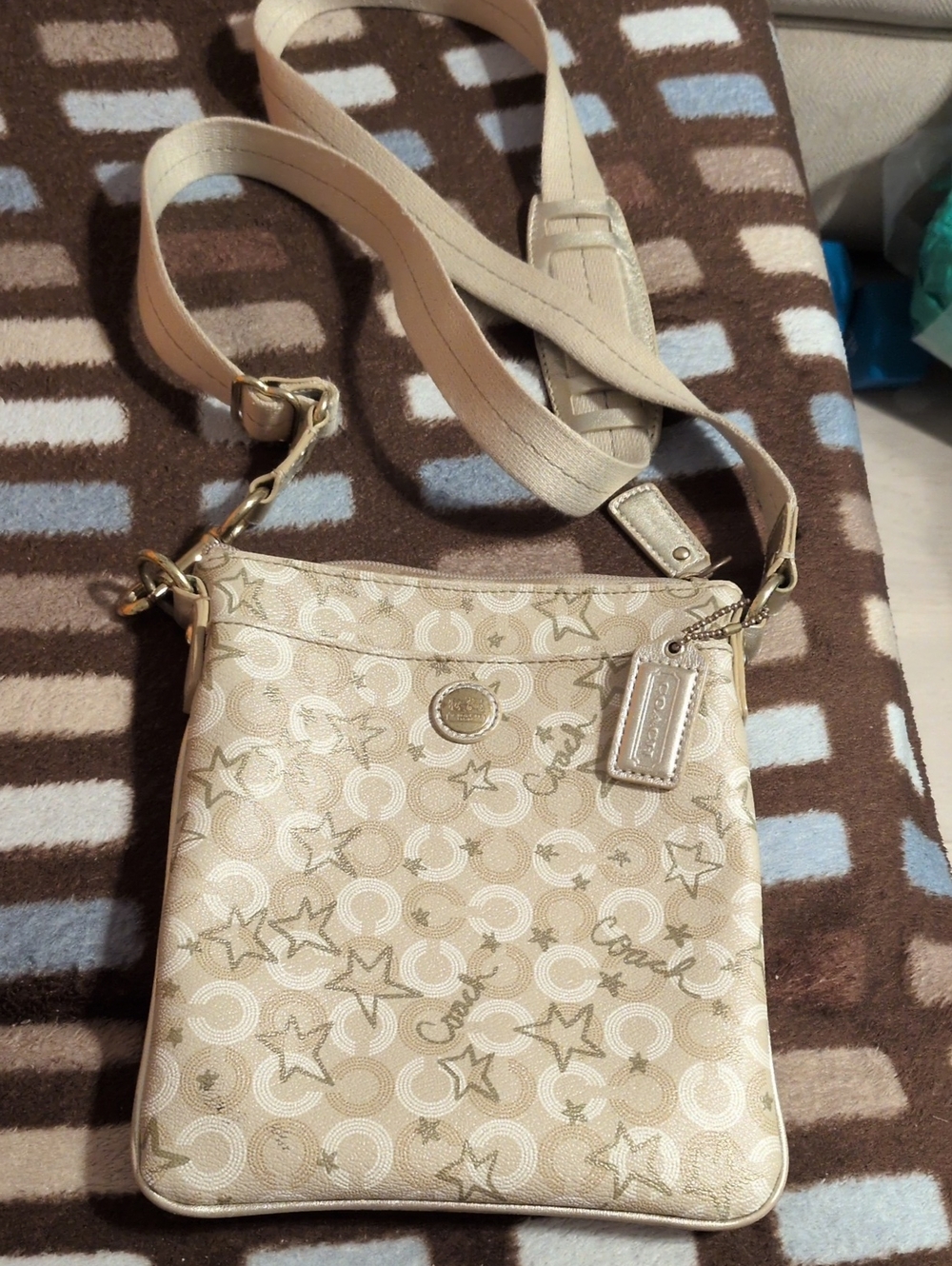 Coach Signature Star Print Crossbody Swingpack from Late 2000s To Early 2010 Y2K